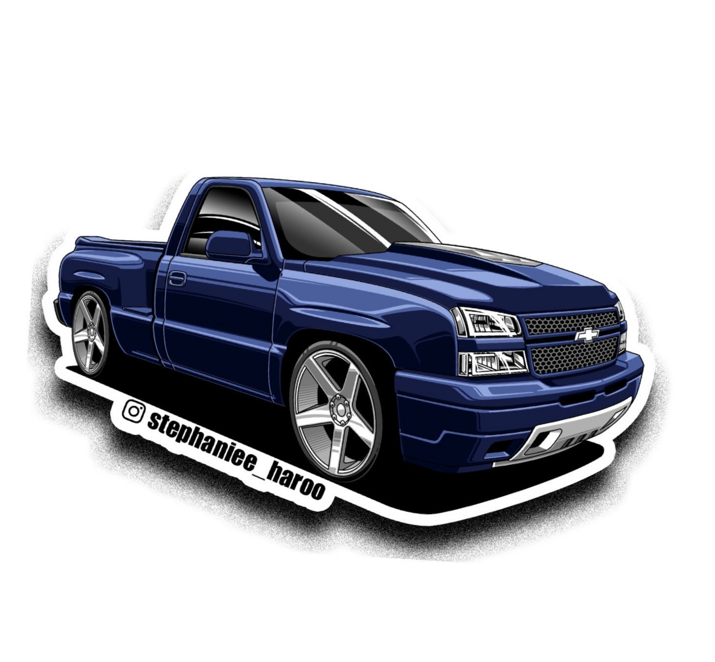 Blue Chevy Sticker (25 ENTRIES)