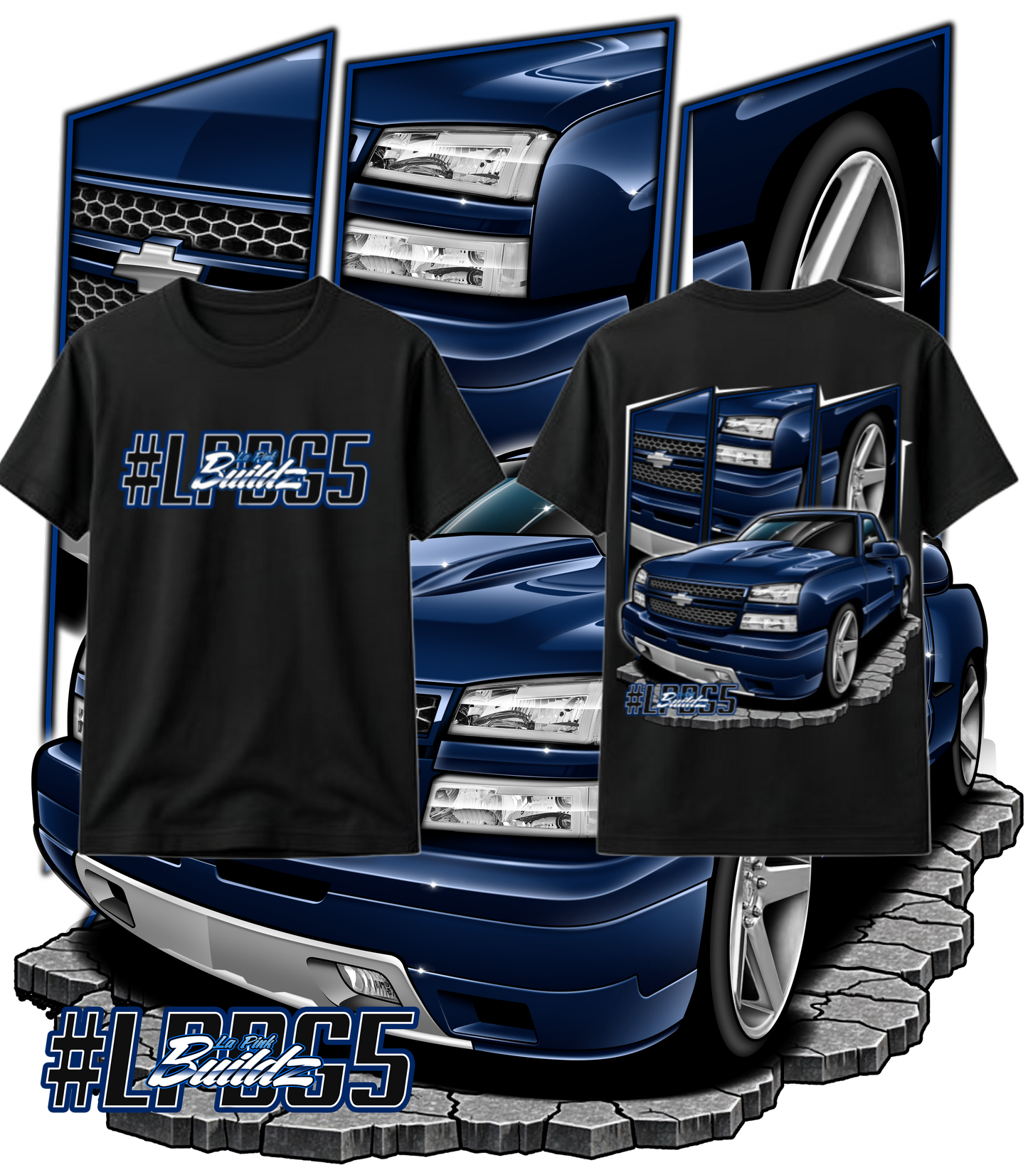Blue Chevy T-Shirts (20 ENTRIES)