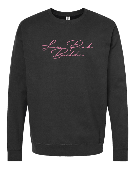 (PRE ORDER) (BLACK)La Pink Buildz Crewneck