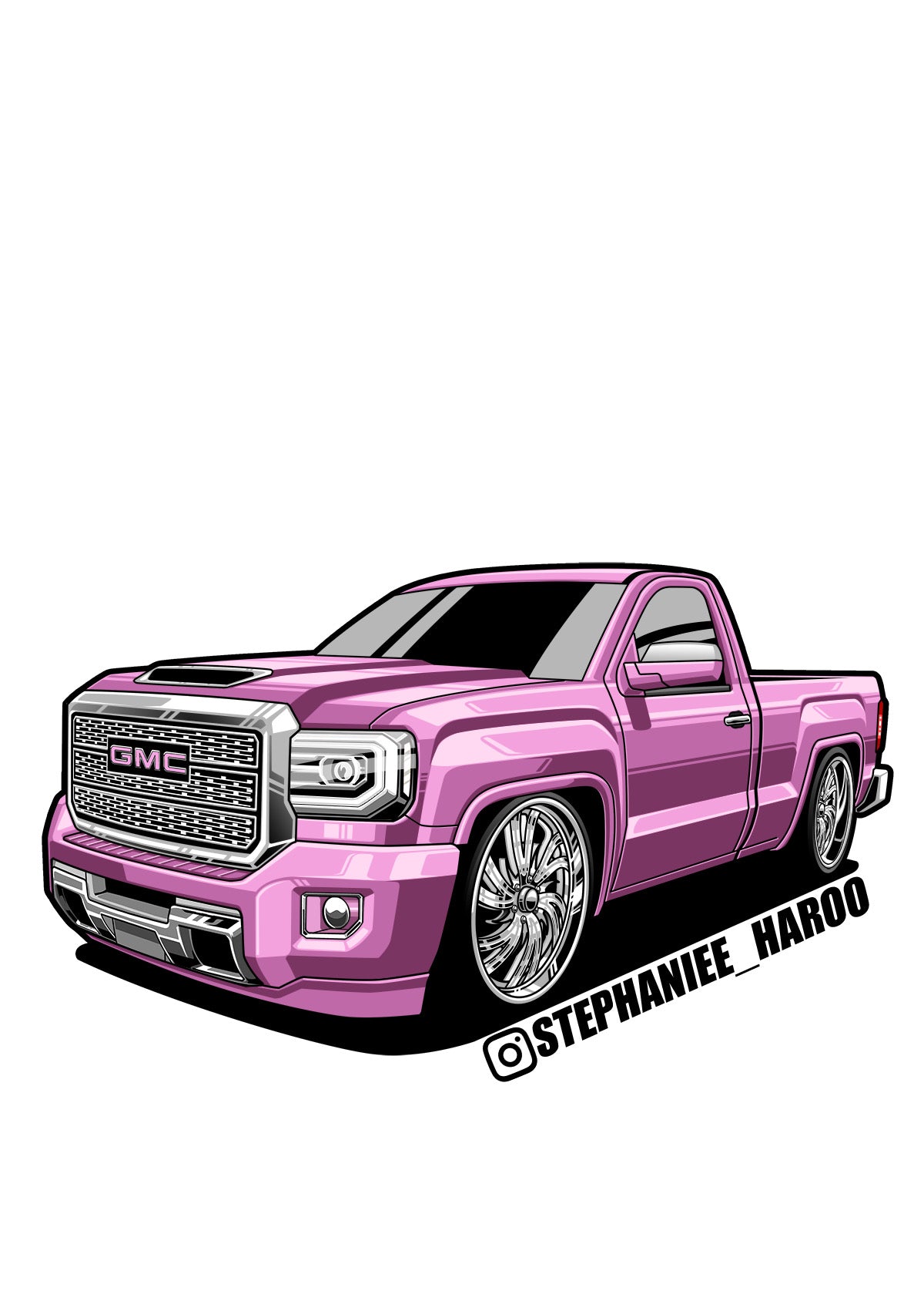 Pink GMC Sticker
